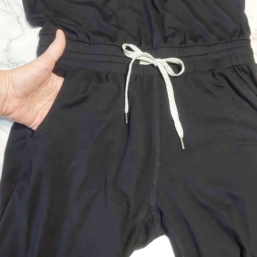 Vuori All Day Lux Black Jumpsuit, Size XS - Picture 9 of 11